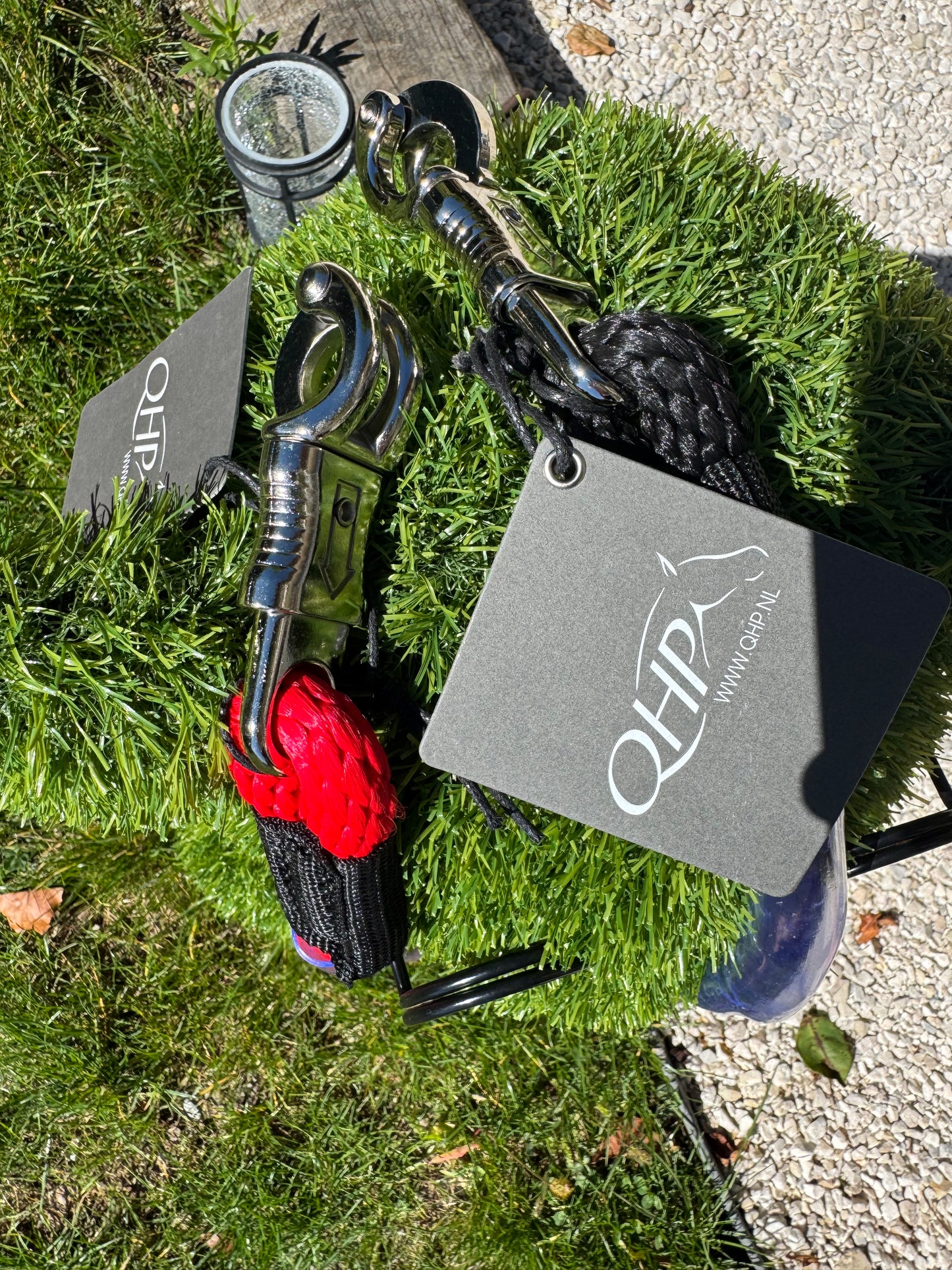 longe attache courte noir