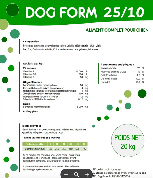 DOG FORME 25/10 VERT