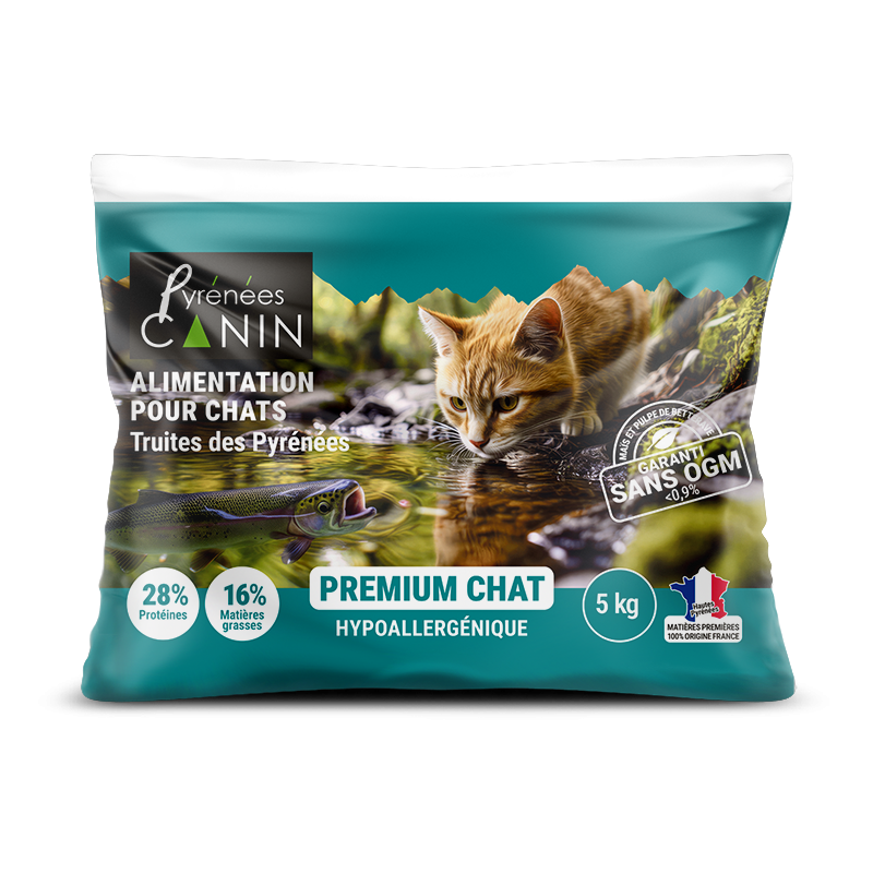 Croquettes Premium Chat à la truite des Pyrénées